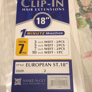 Milky Way 18 inch clip in, fine hair extensions.